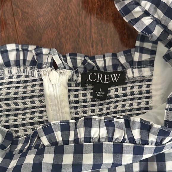 Gingham Checkered Ruffle Strap Top - Picture 2 of 3